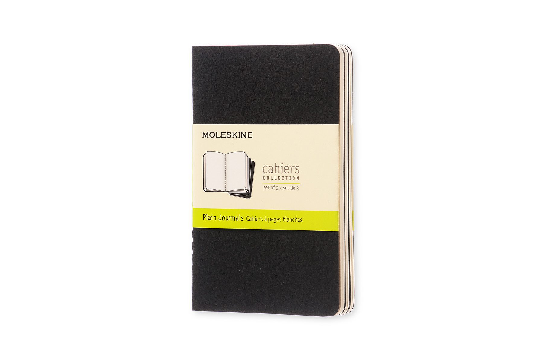 MOLESKINE Notizheft, Cahier 3er Set - mit Kartoneinband - 70g-Papier