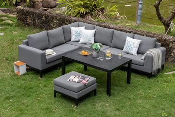MANDALIKA Garden Gartenlounge-Set Deluxe Outdoor Lounge Set Tarent 100% wetterfest mit LIKA-TEX ® Bezug