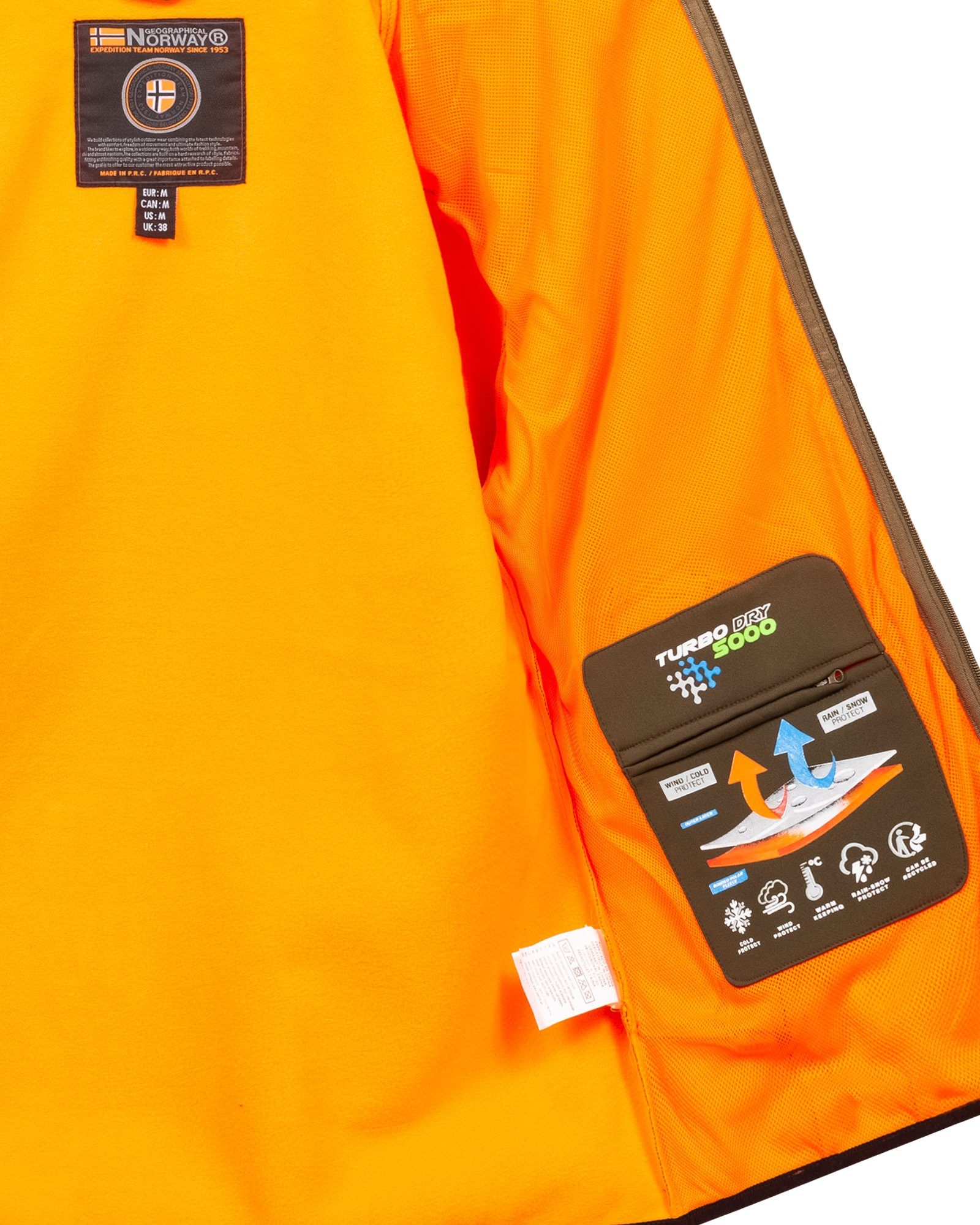 Geographical Norway Softshelljacke Herren Herbst Winter Jacke Softshell Jacke Windbreaker Regen Übergangs