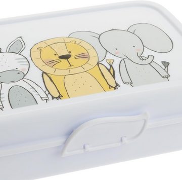 Centi Lunchbox Brotdose mit Fächern, Lunchbox für Kinder mit Trennfächern, Polypropylen, (Set, 2-tlg), und Clickverschluss, Bento Box Kinder Brotzeitbox