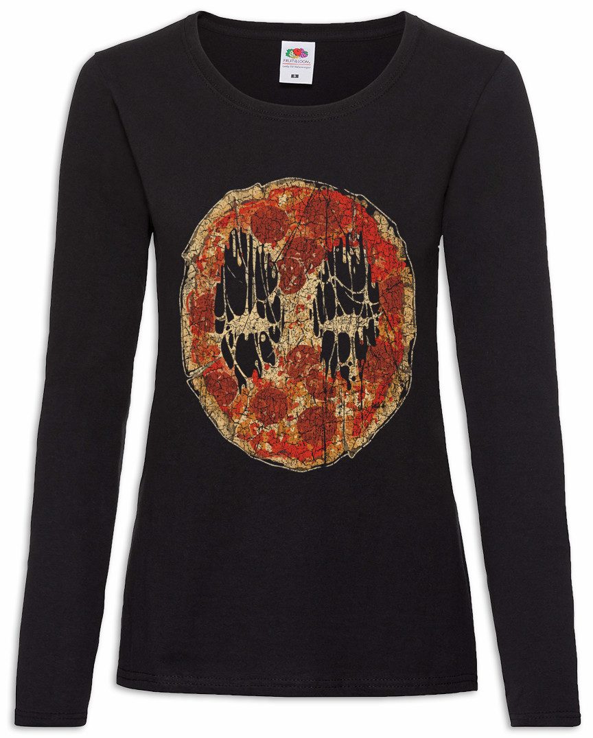 Langarmshirt Dead Pizza Face Damen Langarmshirt Mutant Deadpool Food Italia