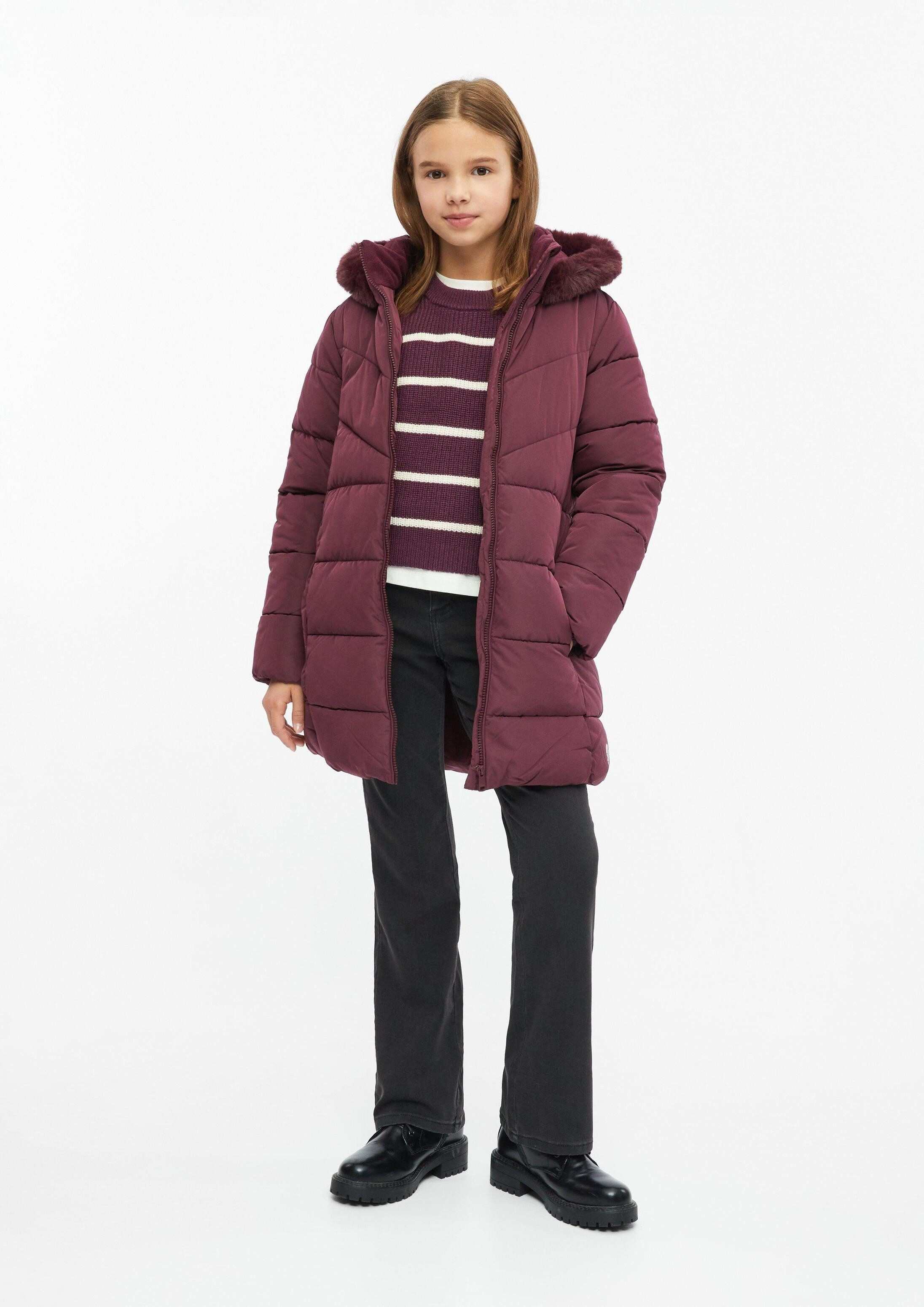 s.Oliver Winterjacke Outdoor-Mantel Wetterfester Wintermantel mit Plüsch-Detail – Bild 3 von 4