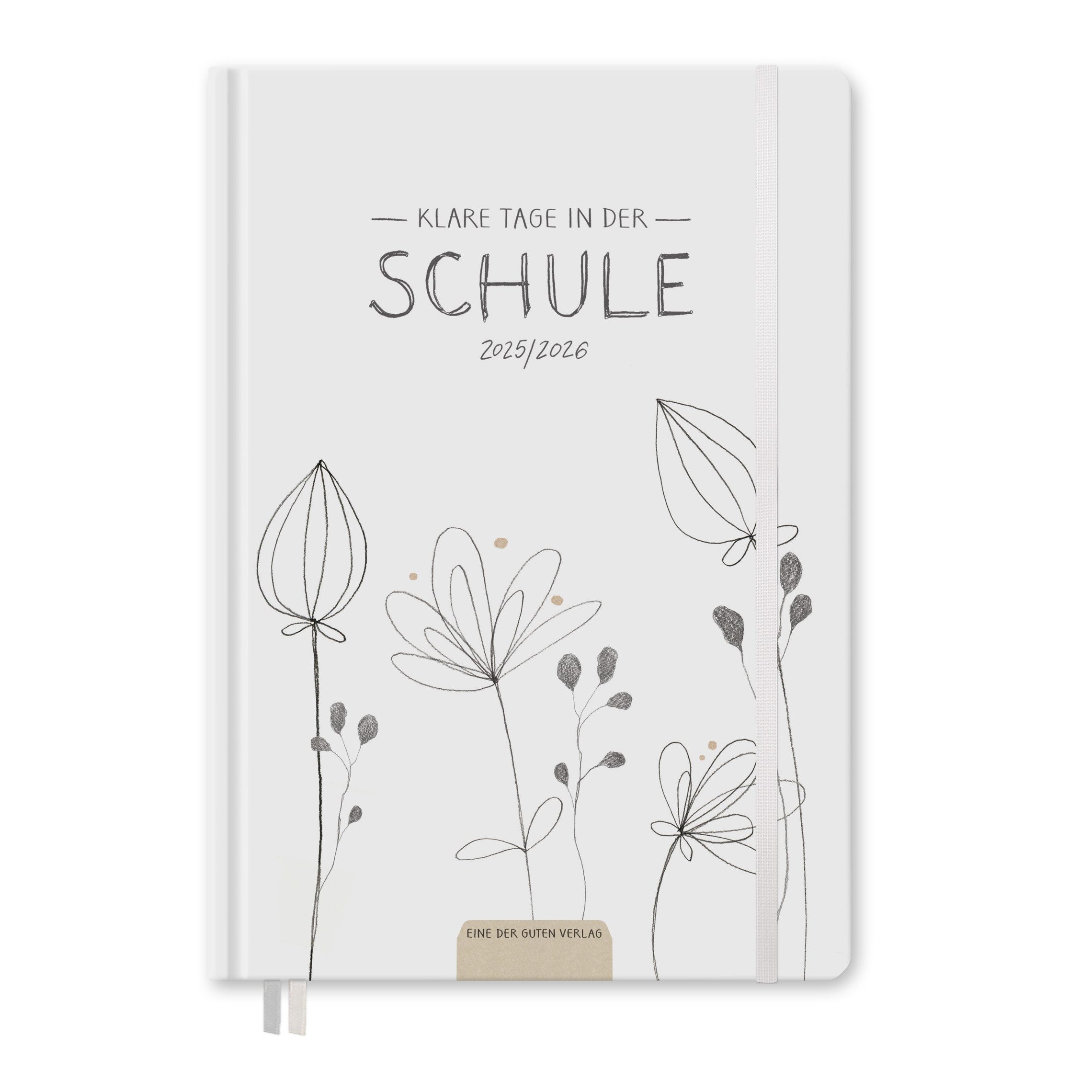 Eine der Guten Verlag Lehrerkalender Lehrerplaner 2025 2026 - 17x24, weiß, 1 Doppelseite / Woche, Schuljahr 25/26, 304 S. Hardcover, klimaneutral
