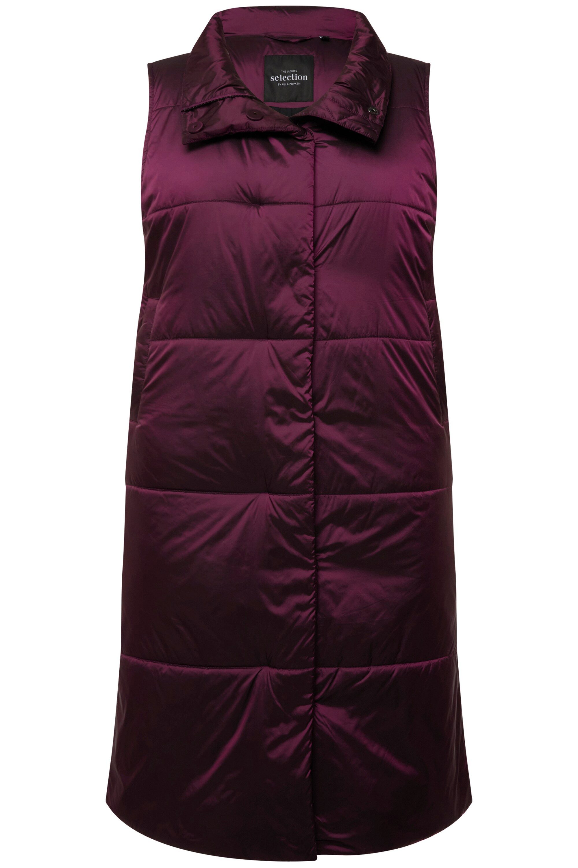 Ulla Popken Longweste Long-Steppweste wasserabweisend Stehkragen günstig online kaufen