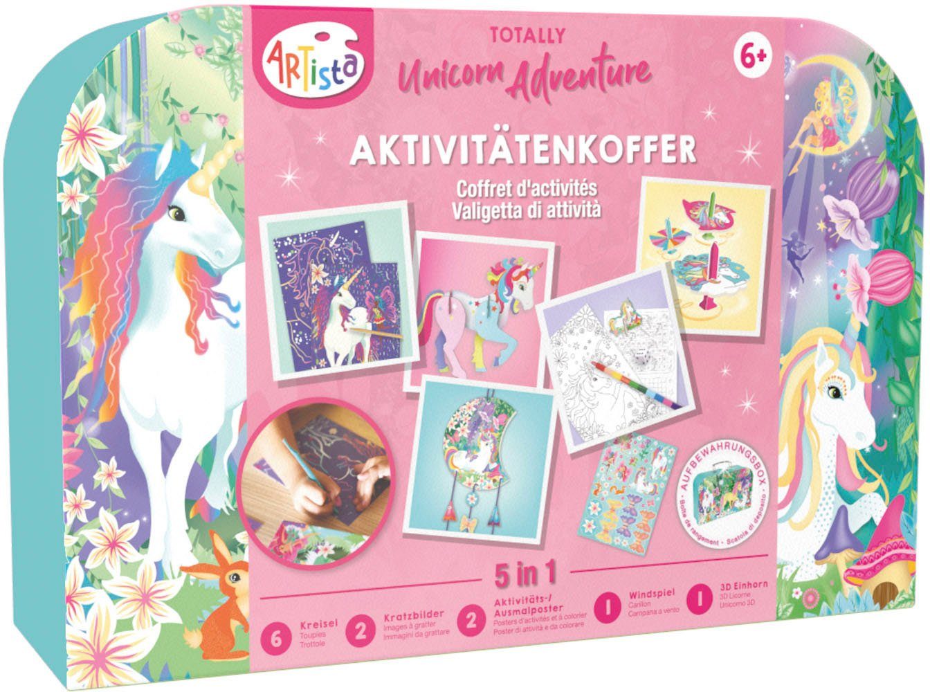 ARTISTA Kreativset Aktivitätenkoffer Einhorn 5in1