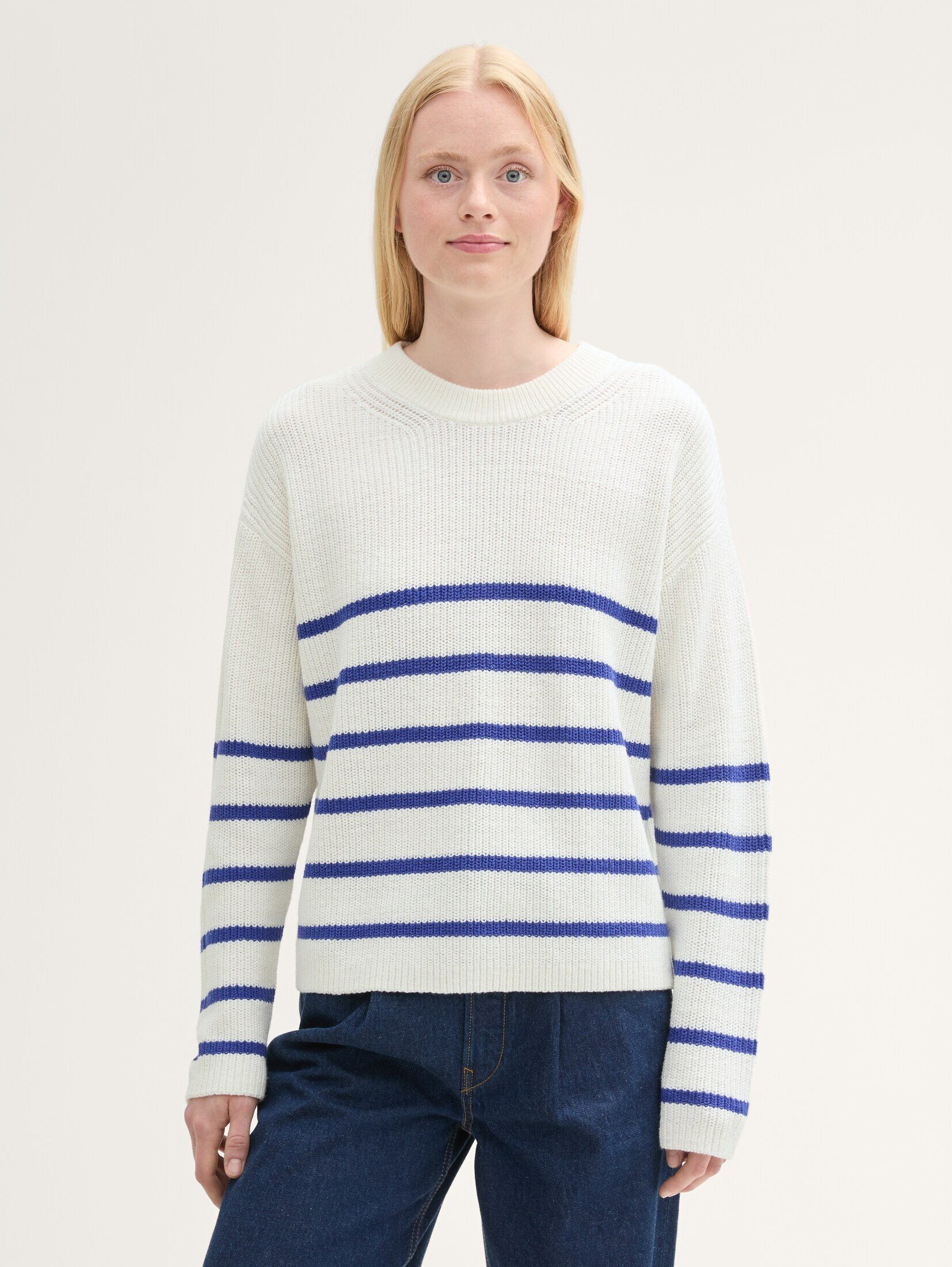 Strickpullover Gestreifter Strickpullover