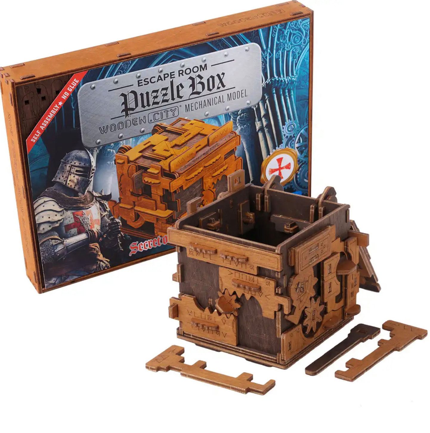 Wooden City 3D-Puzzle Holzbausatz Escape Room 3D Holz Puzzle Geschenkidee, 149 Puzzleteile, Made in Europe