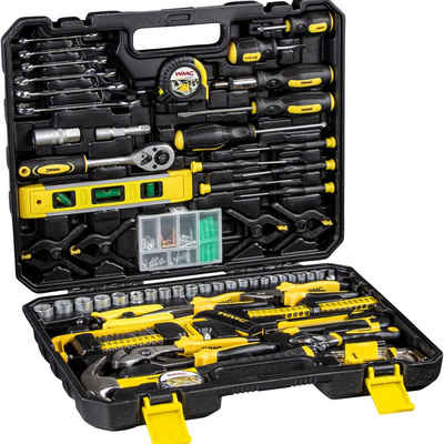 WMC Tools Werkzeugset, (168-St), 168-teilig Werkzeugkoffer 1/4" 3/8" Werkzeugset Werkzeug Set Werkzeugsatz