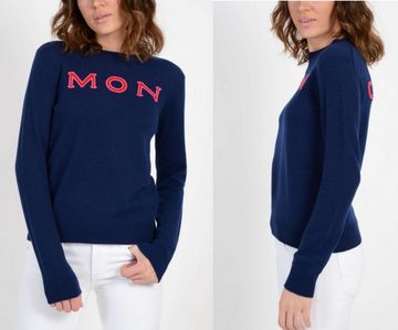 MONCLER Strickpullover MONCLER Logo Intersia Knitted Cashmere Jumper Sweater Sweatshirt Pulli