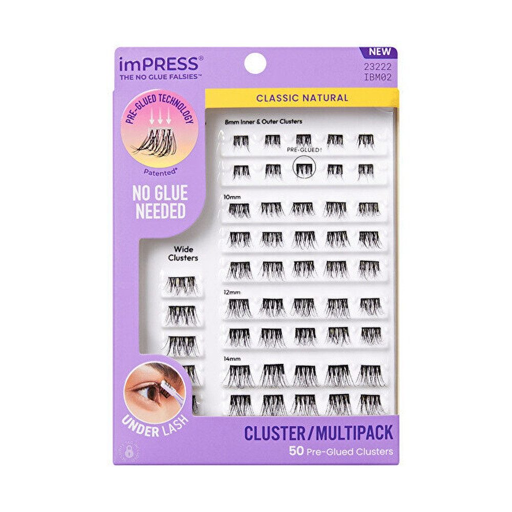 Kiss Einzelwimpern ImPress Vorgeklebte Cluster Multi 02