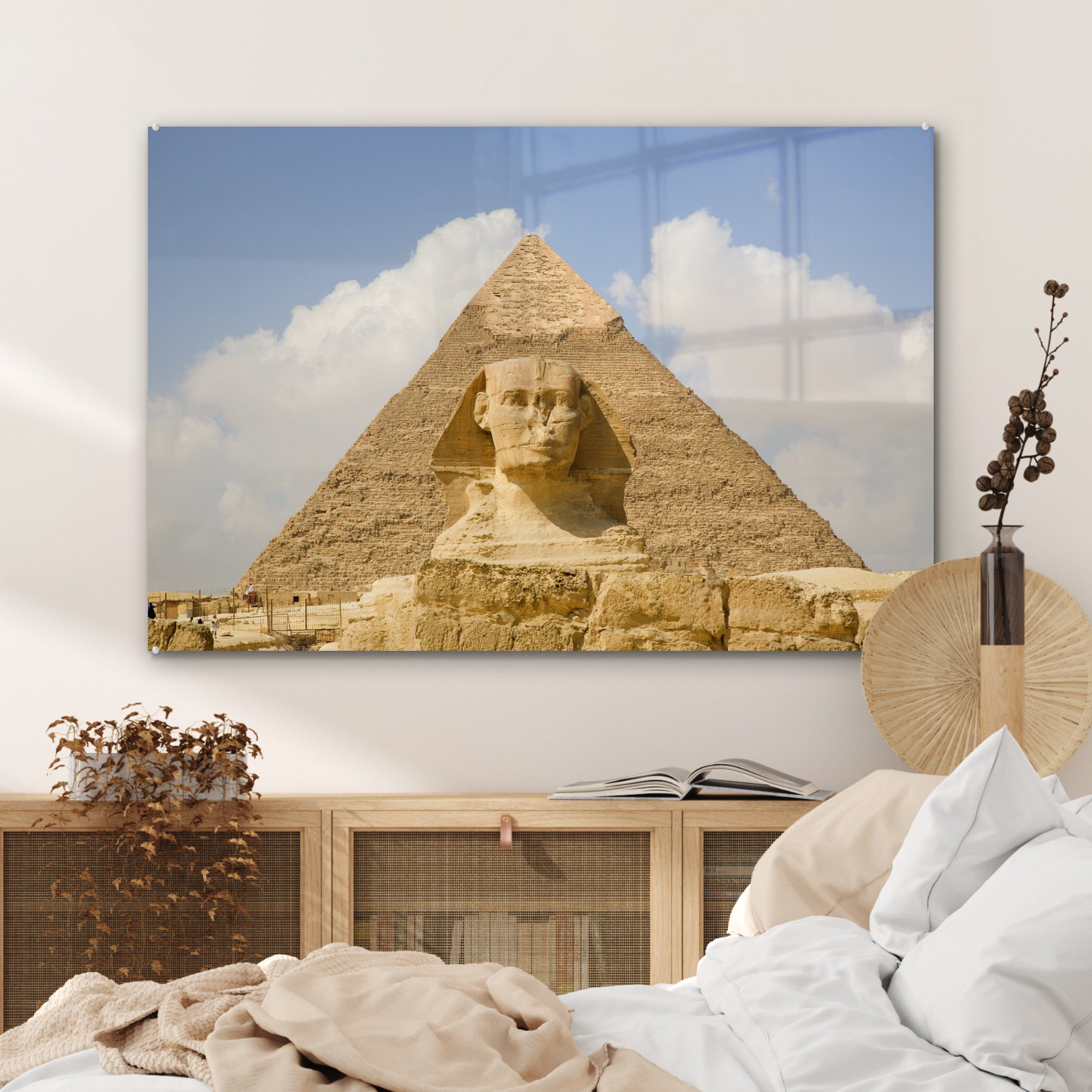 Acrylglasbilder Sphinx Gizeh & bei MuchoWow und St), Tageslicht, (1 von Schlafzimmer Acrylglasbild Pyramide Wohnzimmer