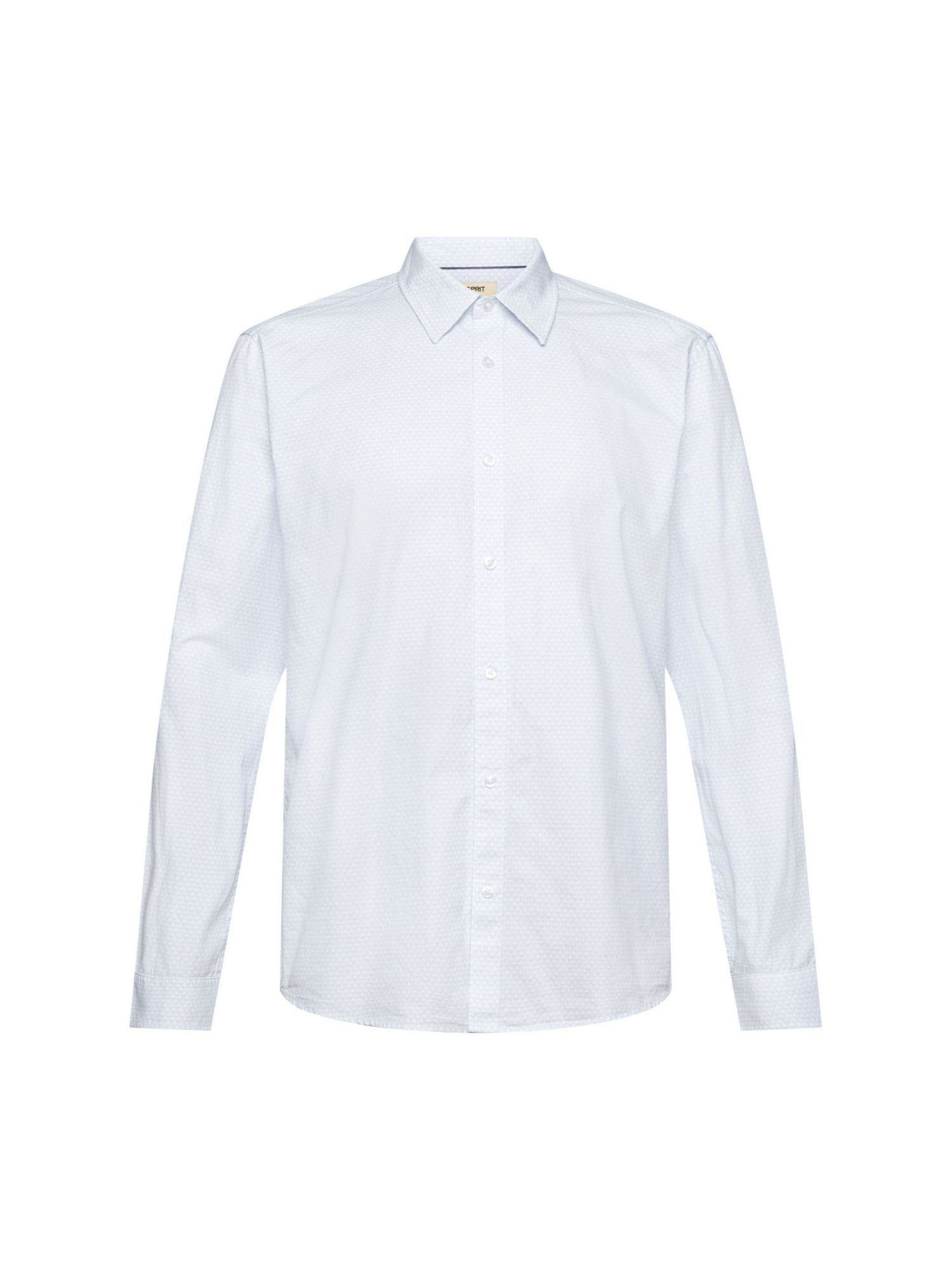 Esprit Langarmhemd Schmal geschnittenes Hemd mit Allover-Dessin