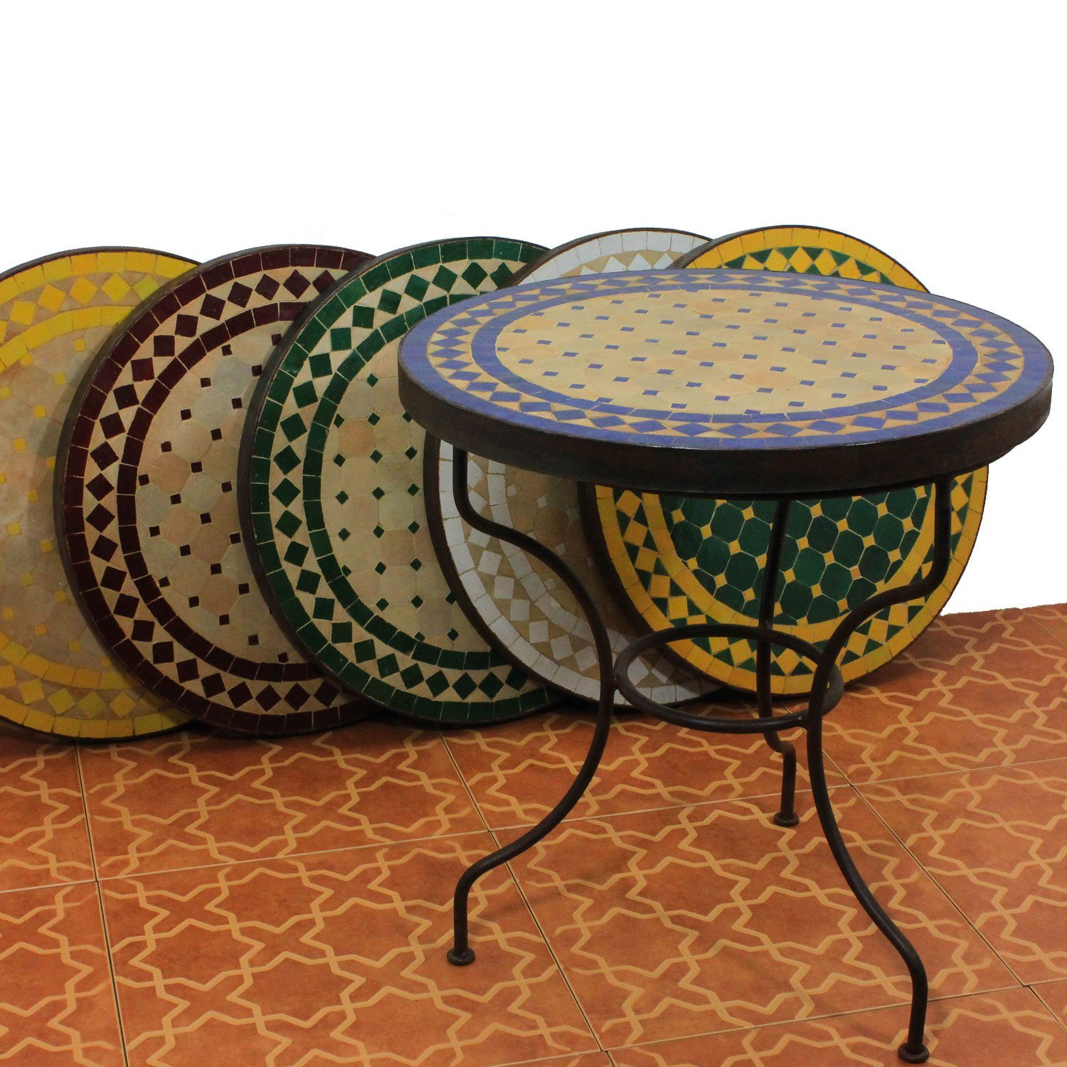Casa Moro Beistelltisch Mosaik-Beistelltisch Ø45 cm günstig online kaufen