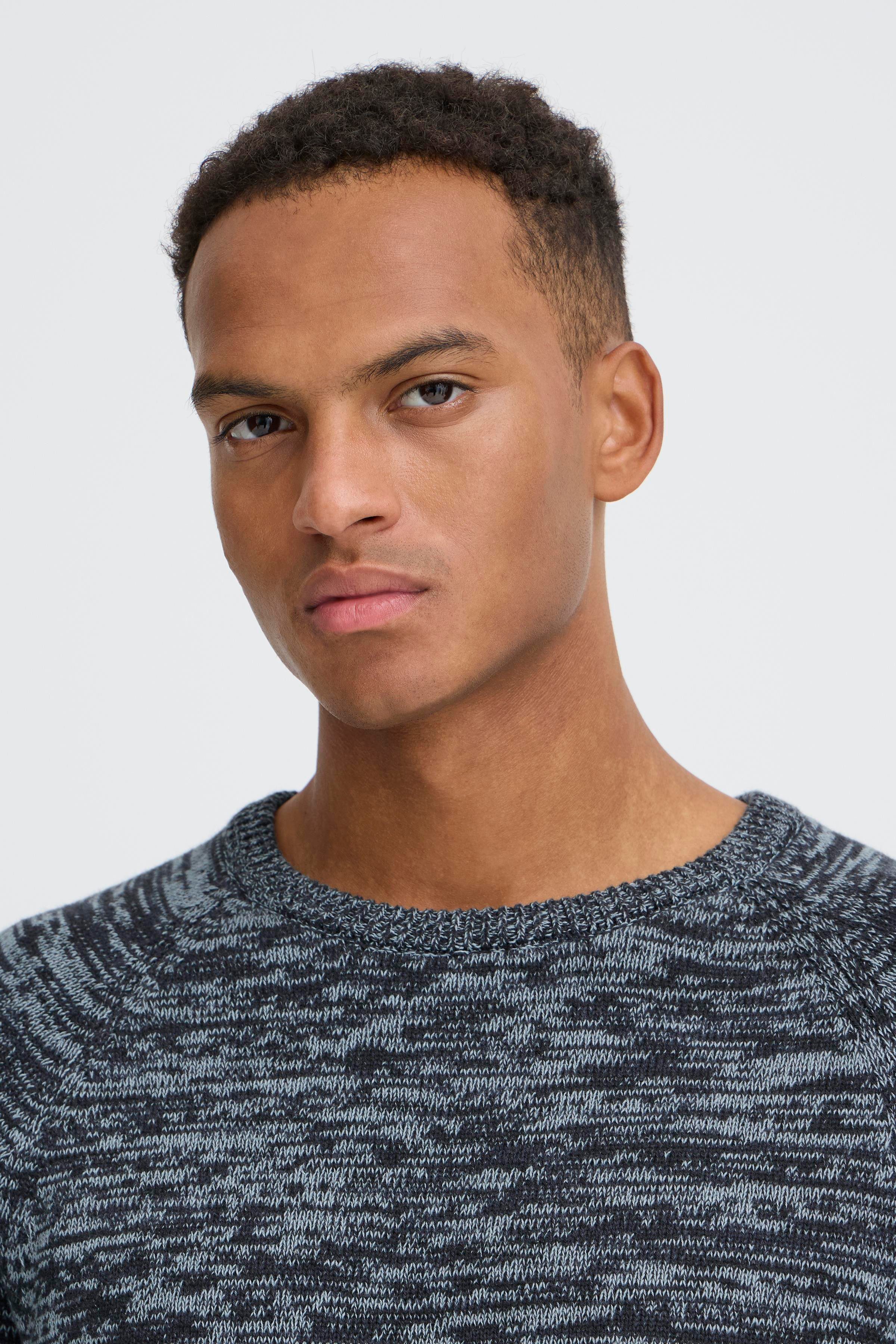 Blend Strickpullover BHBENJAMIN CREW KNIT aus Baumwolle, Regular Fit, Feinstrick, mit Rundhalsausschnitt