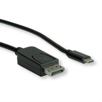 ROLINE USB Typ C - DisplayPort Adapterkabel, v1.2, ST/ST Audio- & Video-Adapter USB Typ C (USB-C) Männlich (Stecker) zu DisplayPort Männlich (Stecker), 100.0 cm