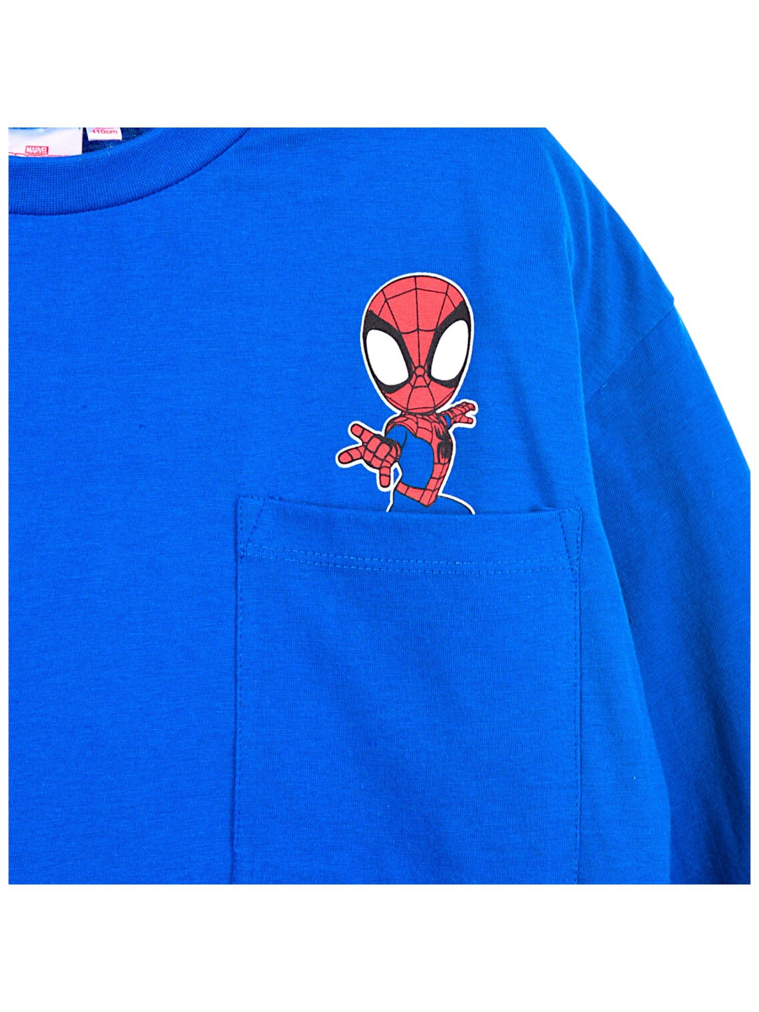 Spiderman Langarmshirt Spidey & Amazing Friends Jungen Shirt aus Baumwolle Gr. 92 - 110 cm