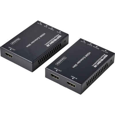 SpeaKa Professional HDMI-Extender 50 m über Netzwerkkabel Computer-Kabel, durchgeschleifter HDMI-Ausgang
