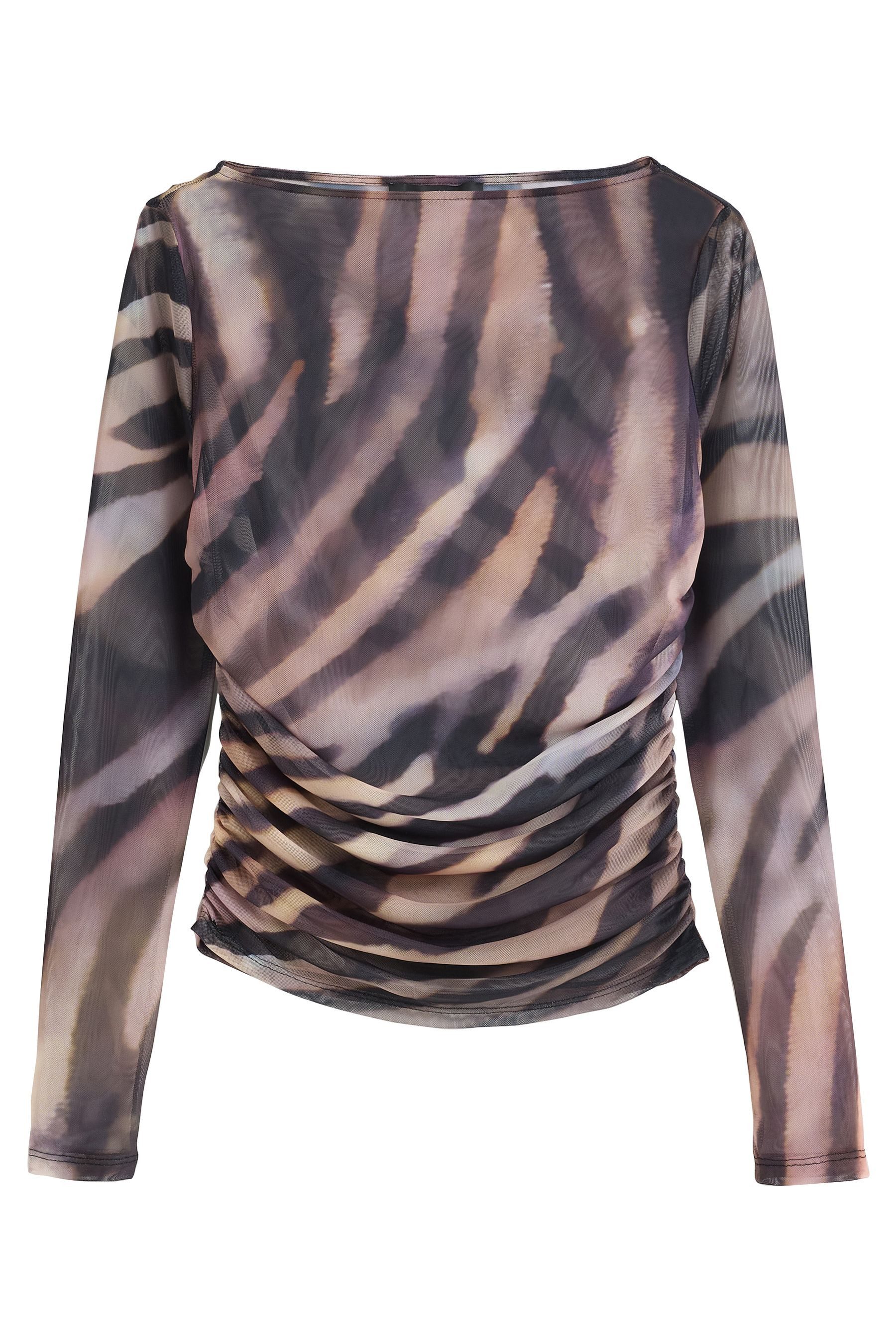 Next Langarmshirt Kew Collection Langarmoberteil mit Mesh und Print (1-tlg) günstig online kaufen