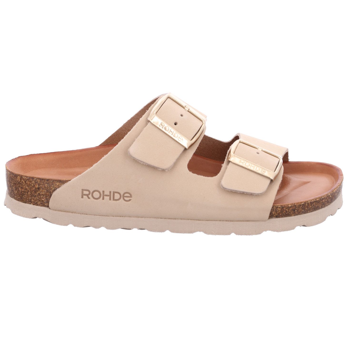 Rohde SUNNYS N°12 Pantolette Sommerschuh, Hausschuh mit zwei Schnallenverschlüsse