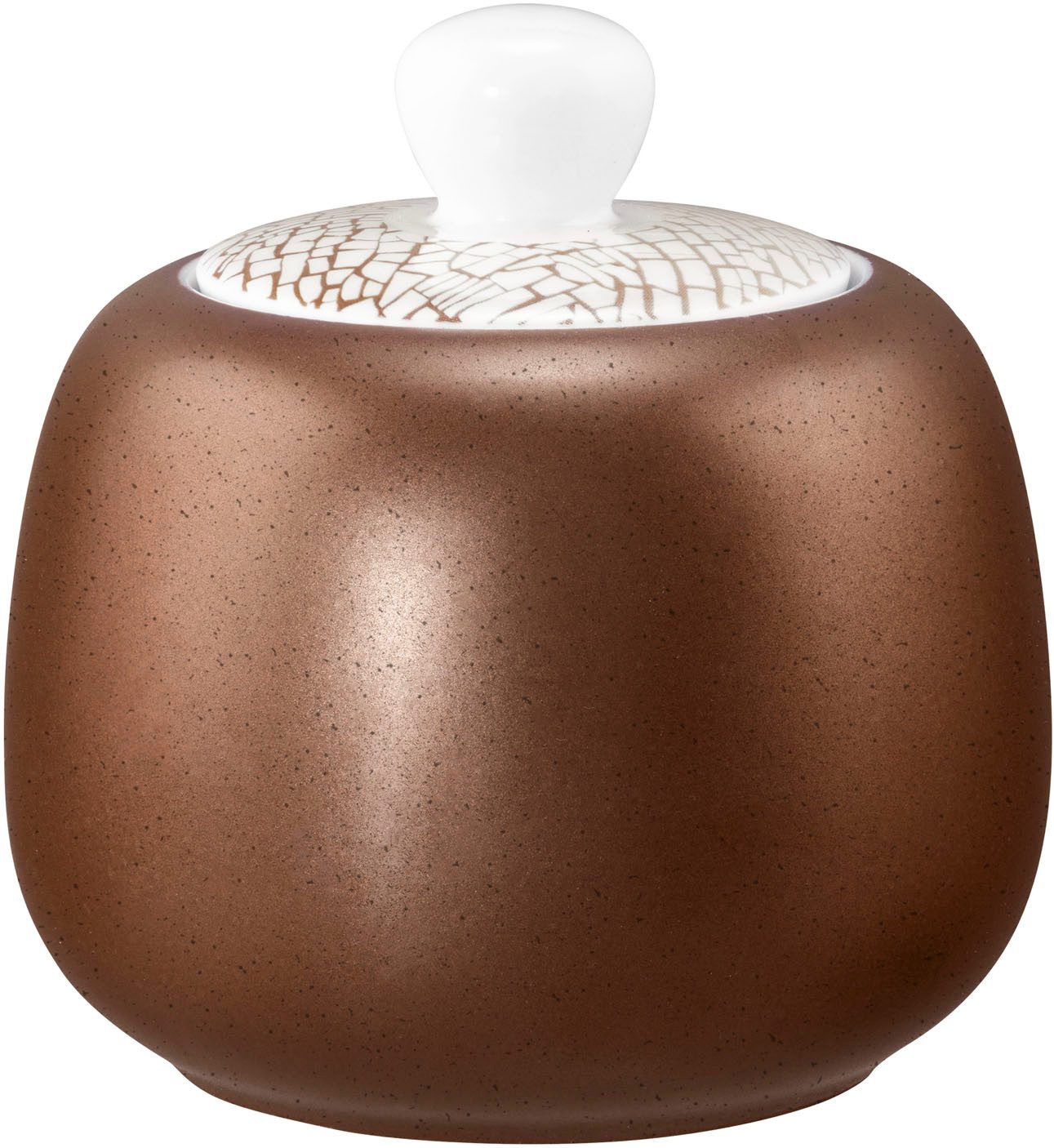 Seltmann Weiden Zuckerdose Liberty Bronze, Porzellan, (2-tlg), Dose für Zucker