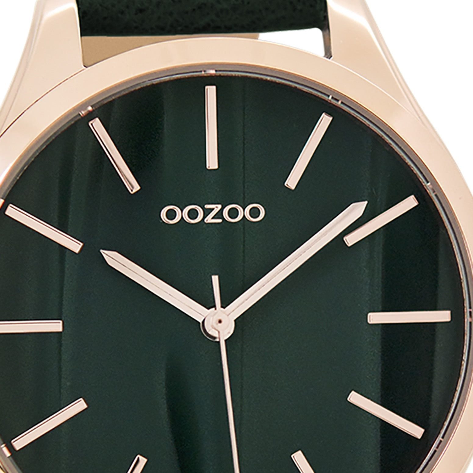 OOZOO Quarzuhr Oozoo Damen Armbanduhr schwarz Analog, (Analoguhr), Damenuhr rund, groß (ca. 42mm) Lederarmband, Casual-Style