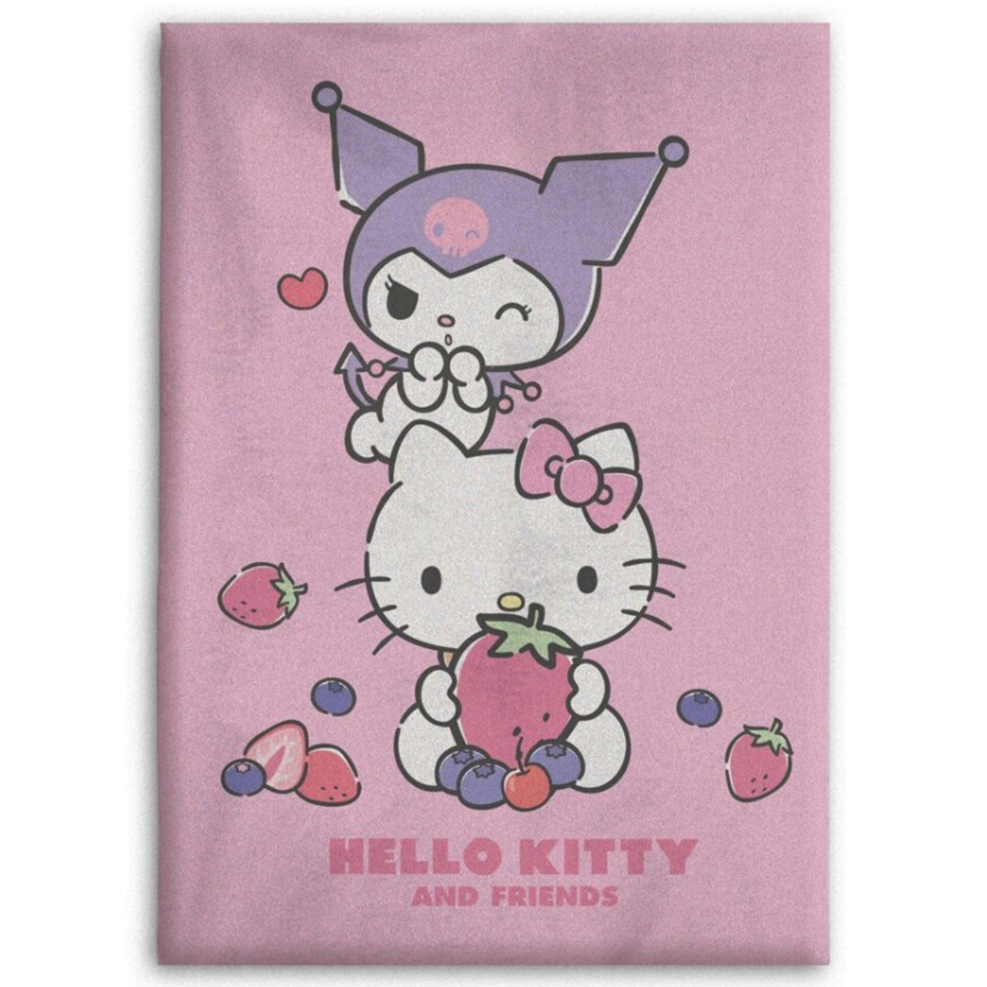 Wohndecke Hello Kitty Kuromi Kinder Fleece günstig online kaufen