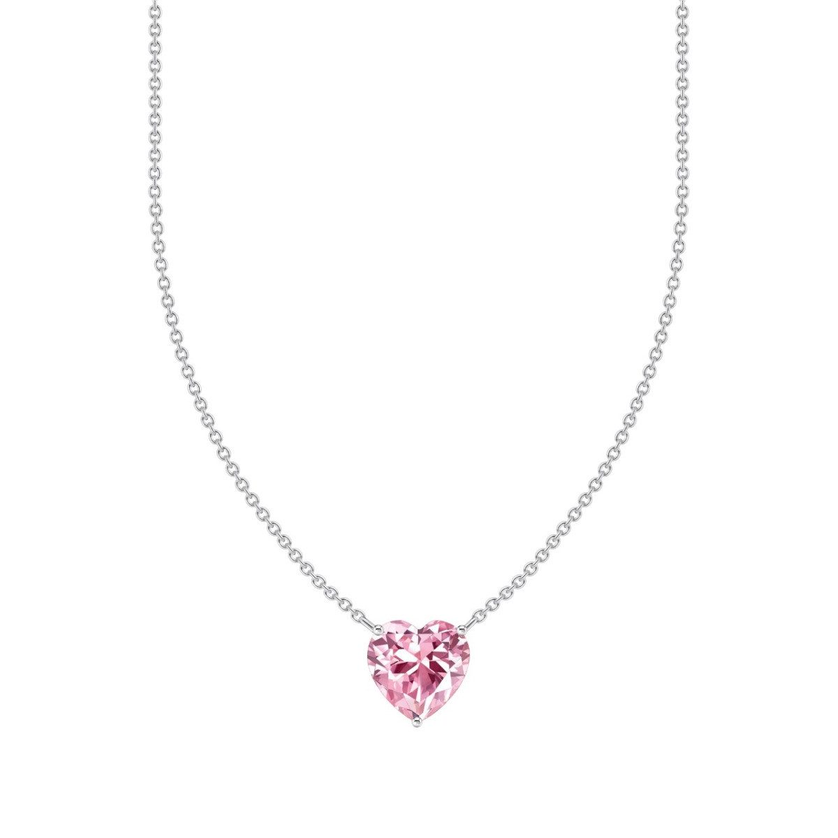 THOMAS SABO Kette mit Anhänger Thomas Sabo Halskette mit Anhänger Damen Herz Rosa Silber KE2211-051-