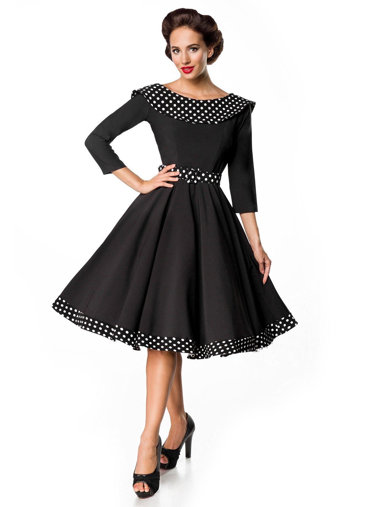 Metamorph Kostüm »Vintage Swing-Kleid Polka Dots«, 50er Jahre Rockabilly  Kleid mit Polka Dot-Säumen online kaufen | OTTO