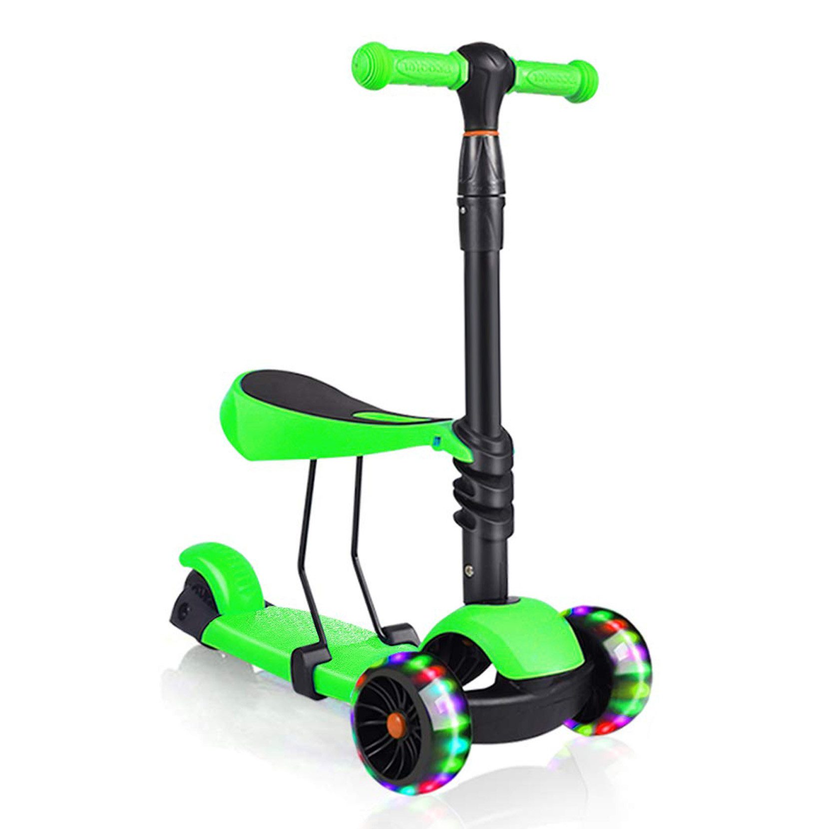 OUNUO Dreiradscooter Sitz-Steh 2-in-1 Скутеры, Schwerkraftlenkung, für Kinder ab 1,5 Jahren