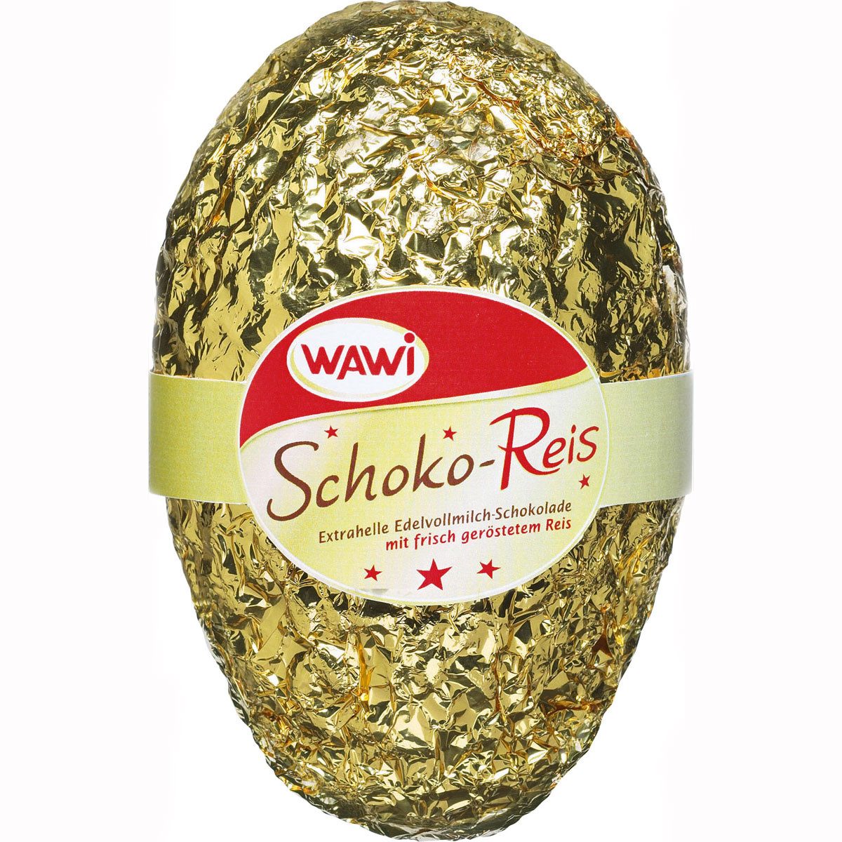 WAWI Schokolade, WAWI Schoko Reis Zapfen aus heller Edelvollmilch Schokolade 90g