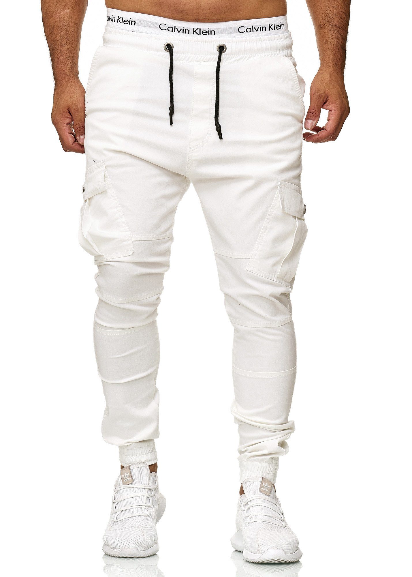 Fit Weiß Slim Chino Jogger Slim-fit-Jeans 3292 Code47
