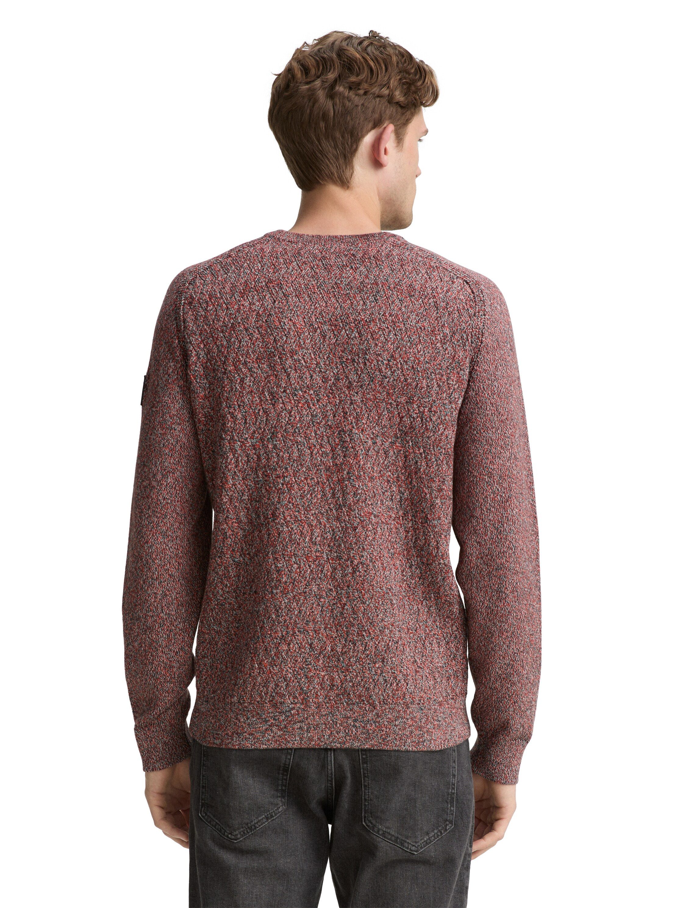 TOM TAILOR Strickpullover mit Logo Stickerei am Arm