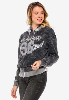 Cipo & Baxx Kapuzensweatshirt im sportlichen College-Look