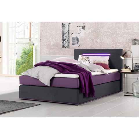 COLLECTION AB Boxspringbett, inkl. LED-Beleuchtung mit Farbwechsel und Topper