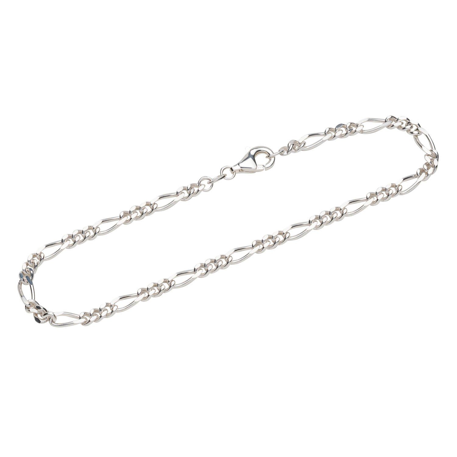 Silberarmband Armband 925 Sterling Silber 19cm Figaro Panzerkett