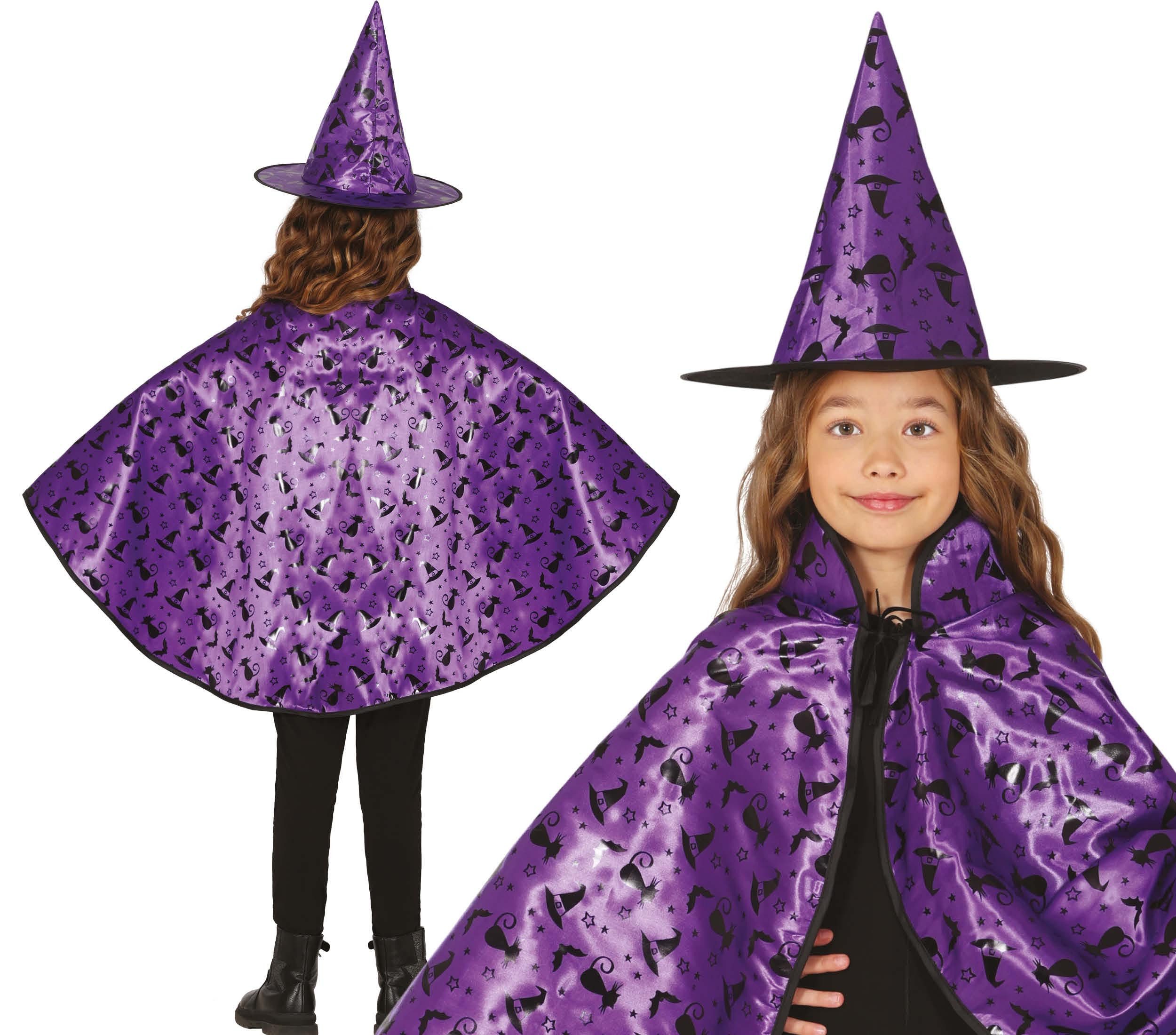Fiestas Guirca Kostüm, Hexe Halloween Kostüm Set Zauberhaft Mystisches Cape günstig online kaufen