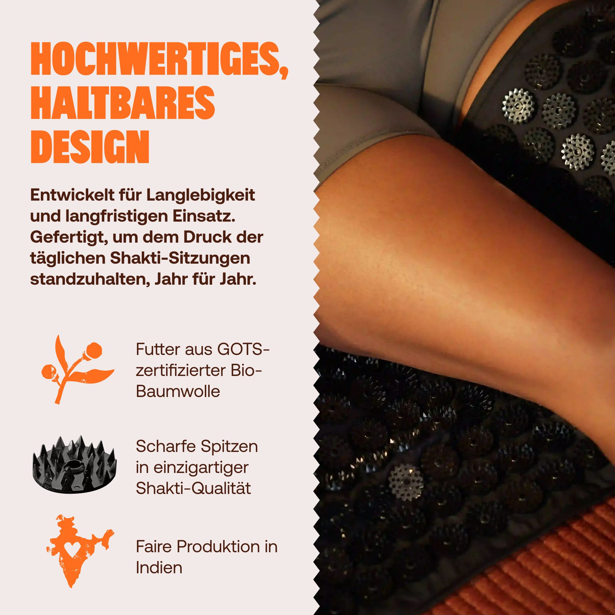 Shakti Mat Massagegerät Akupressur Leg Wraps - Fördert die Durchblutung in den Beinen – Bild 3 von 5