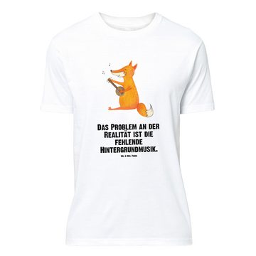 Mr. & Mrs. Panda T-Shirt Fuchs Gitarre - Weiß - Geschenk, Party, Geburstag, T-Shirt, Musiker, (1-tlg)