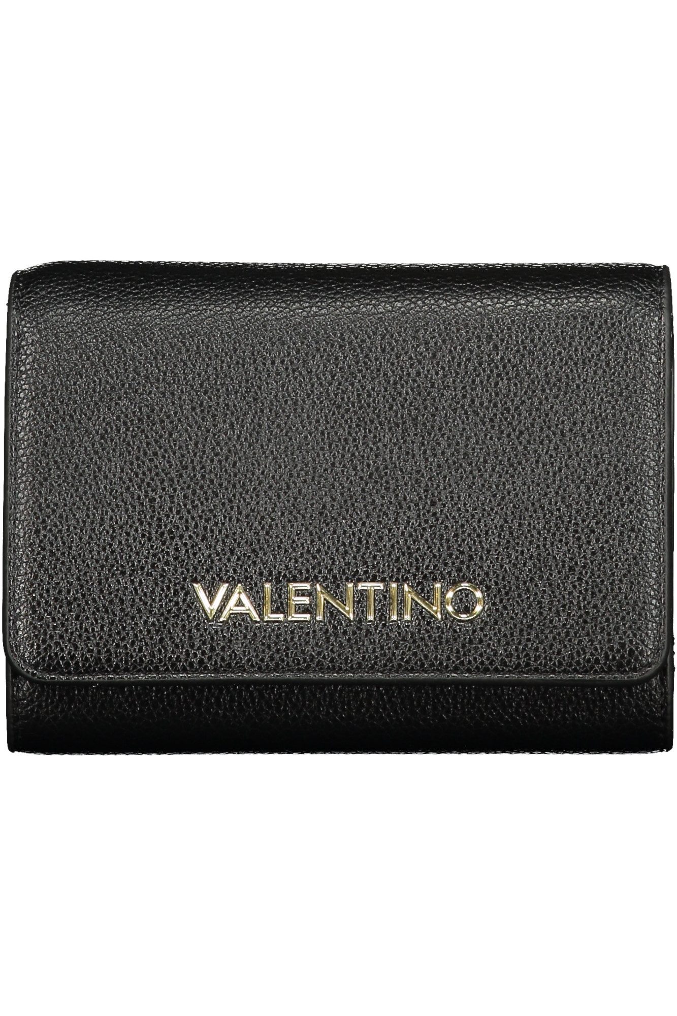 Valentino Geldbörse, Elegante Schwarze Damen-Geldbörse mit Fächern und Druckknopfverschlu