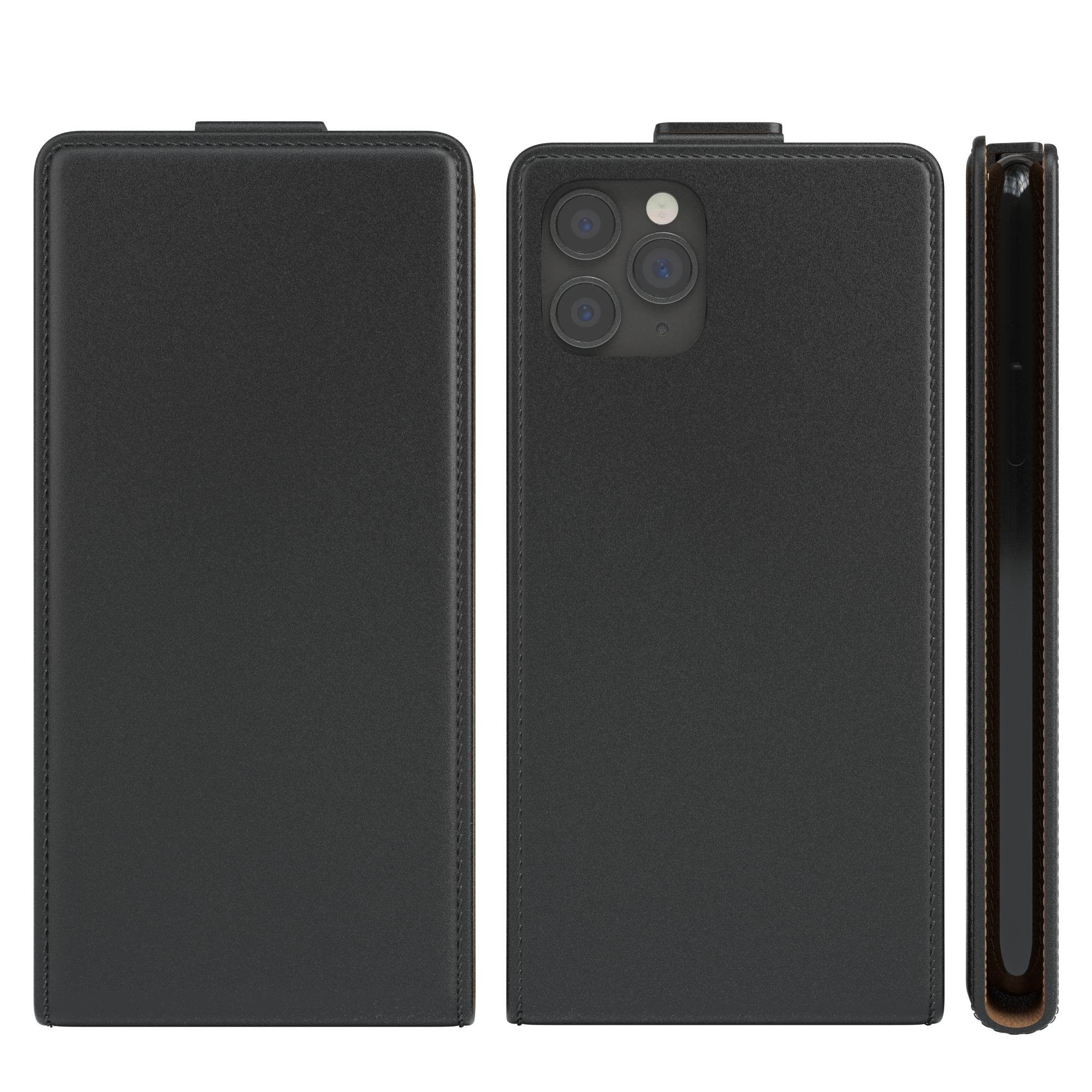 EAZY CASE Handyhülle Flipcase für Apple iPhone 11 Pro 5,8 Zoll, Tasche Klapphülle Handytasche zum Aufklappen Etui Kunstleder Schwarz