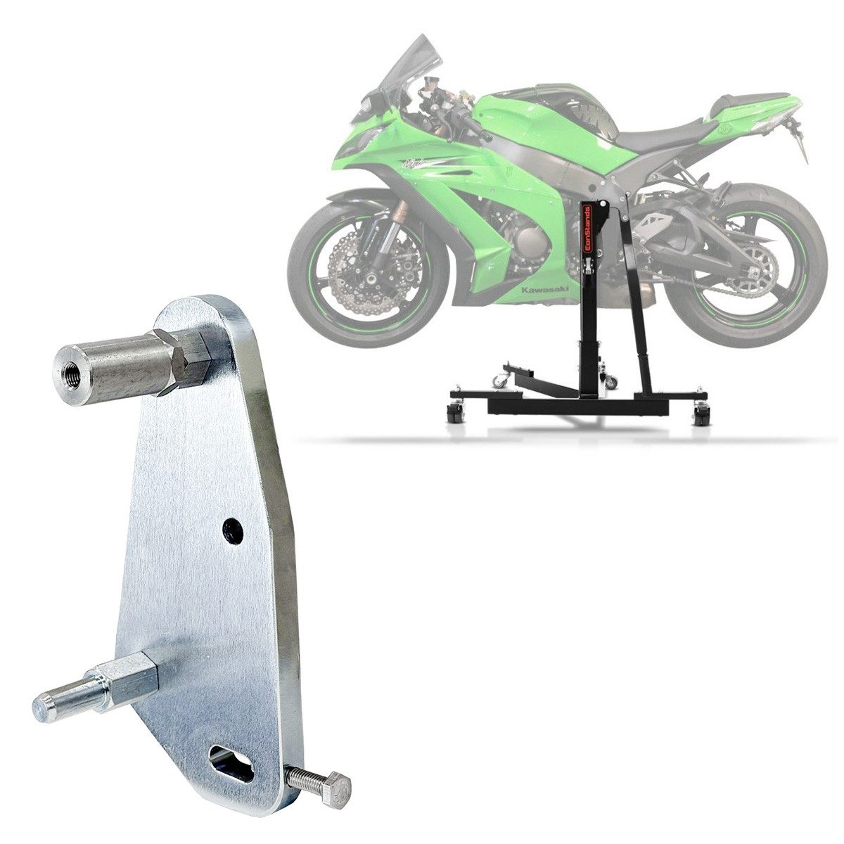 ConStands Motorradheber Adapterplatte für # Power Classic / Evo für Kawasaki ZX-10R 11-15