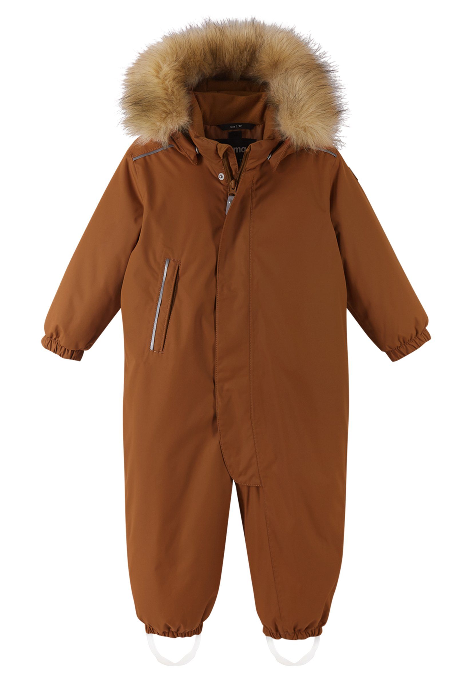 reima Schneeoverall Gotland Abnehmbare, strapazierfähige Fußschlaufen aus Silikon Cinnamon brown