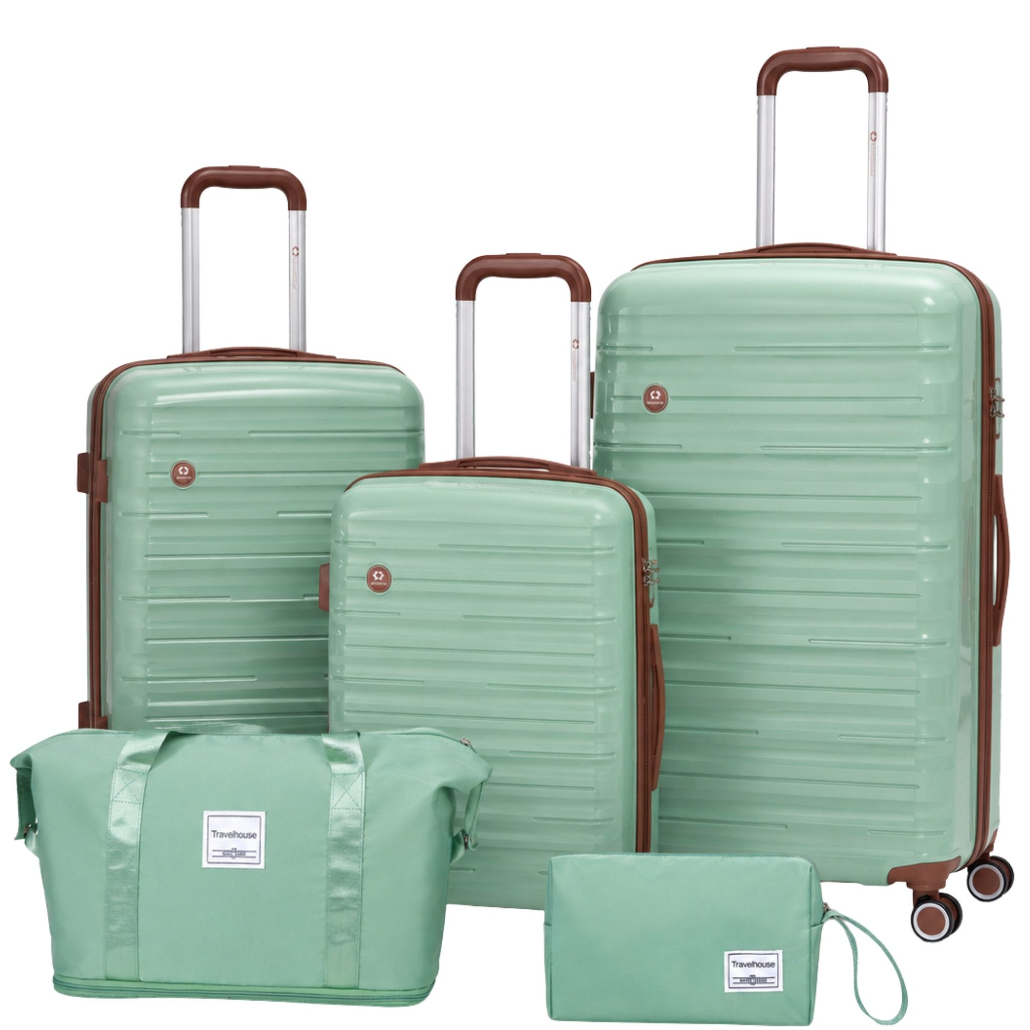 Travelhouse Trolleyset Ascona, 4 Rollen, (Spar-Set, 5 tlg., Hartschalen Trolley-Set 5-teilig)