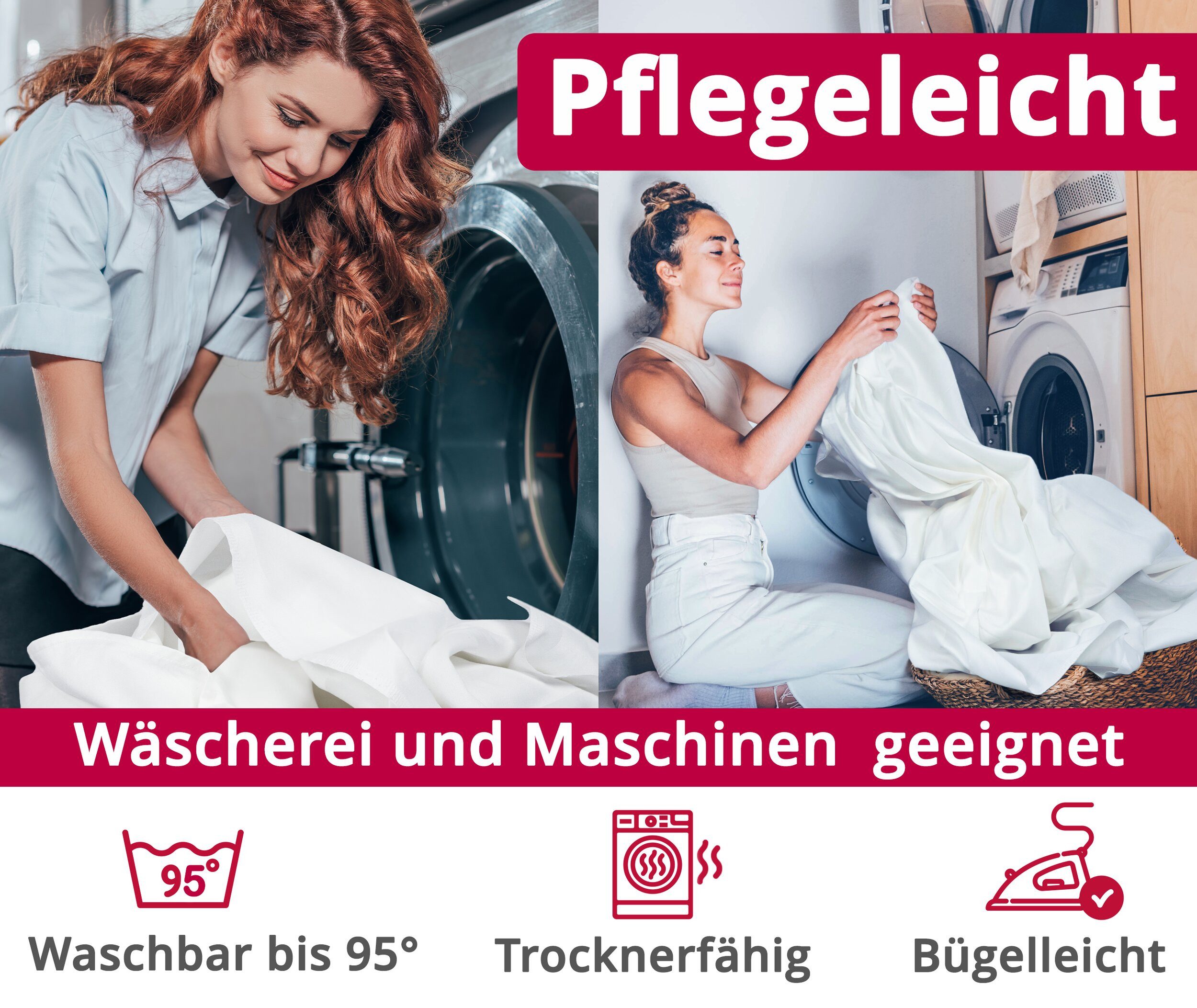 DecoHomeTextil Heimtextilmanufaktur Tischdecke 100% Baumwolle Damast Gastro Edition Weiß Feinste Vollzwirn Qualität – Bild 5 von 5