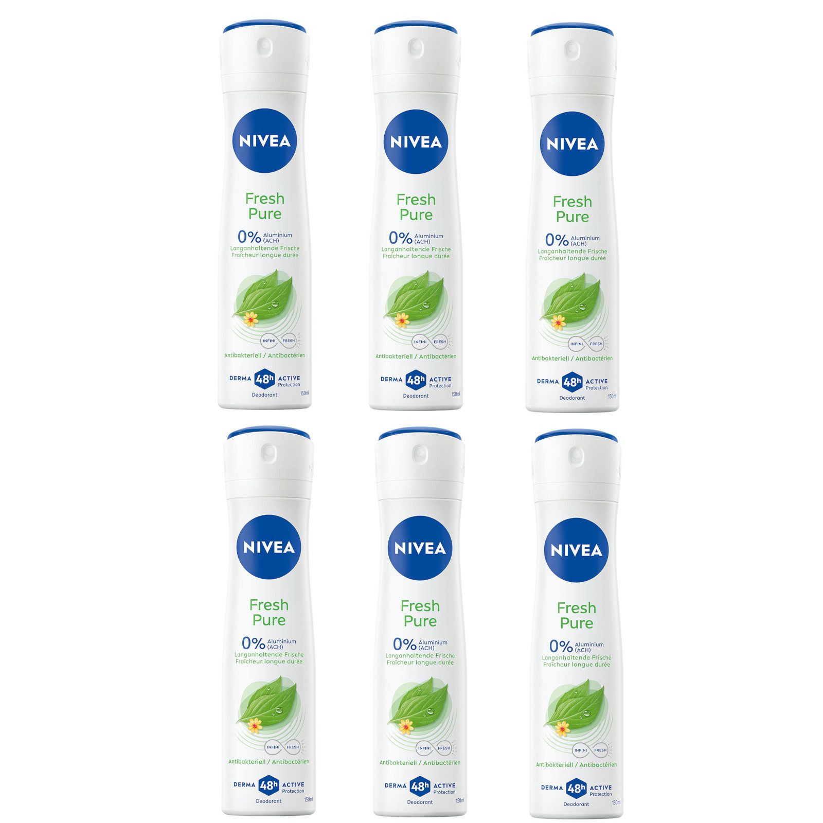 Deo-Spray Deodorant Fresh Pure Deo Spray 6 x 150ml