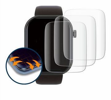 Savvies Full-Cover Schutzfolie für Smartwatch IDW13 1.8", Displayschutzfolie, 4 Stück, 3D Curved klar
