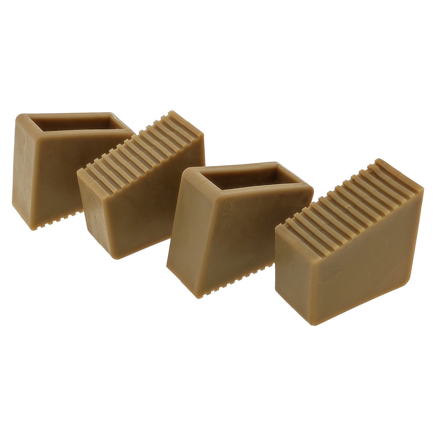 varivendo Leiterntraverse 4 x Leiterschuh für Stehleitern für 60x22 mm Holm, 3-8 Sprossen (Stück, 4 St., Leiterschuh), Gummifuß Fußkappen Leiterfüße Leiterkappen Gummifüße