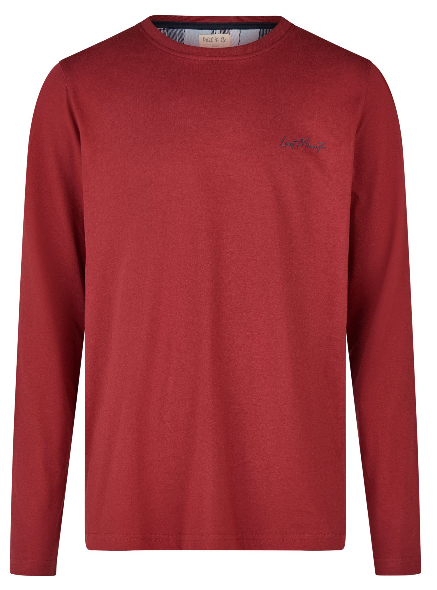 Pyjamaoberteil Herren Pyjamashirt mit langem Arm