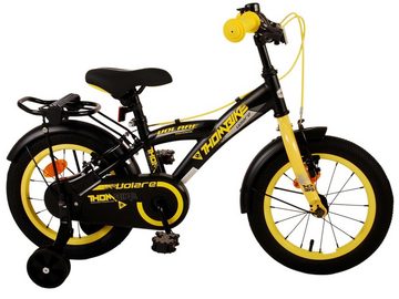 TPFSports Kinderfahrrad Volare Thombike 14 Zoll mit 2x Handbremse, 1 Gang, (Jungsfahrrad - Jungen Kinderrad - ohne Schaltung - Sicherheitsgriffe), Jungs Fahrrad - Kinder Fahrrad 14 Zoll mit Stützräder - Gelb