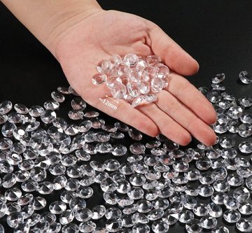 Homewit Christbaumschmuck Transparent Deko-Diamanten Diamantkristalle Kristall Dekosteine (1700-tlg), Tischdeko Diamanten Streudeko Hochzeit Dekoration